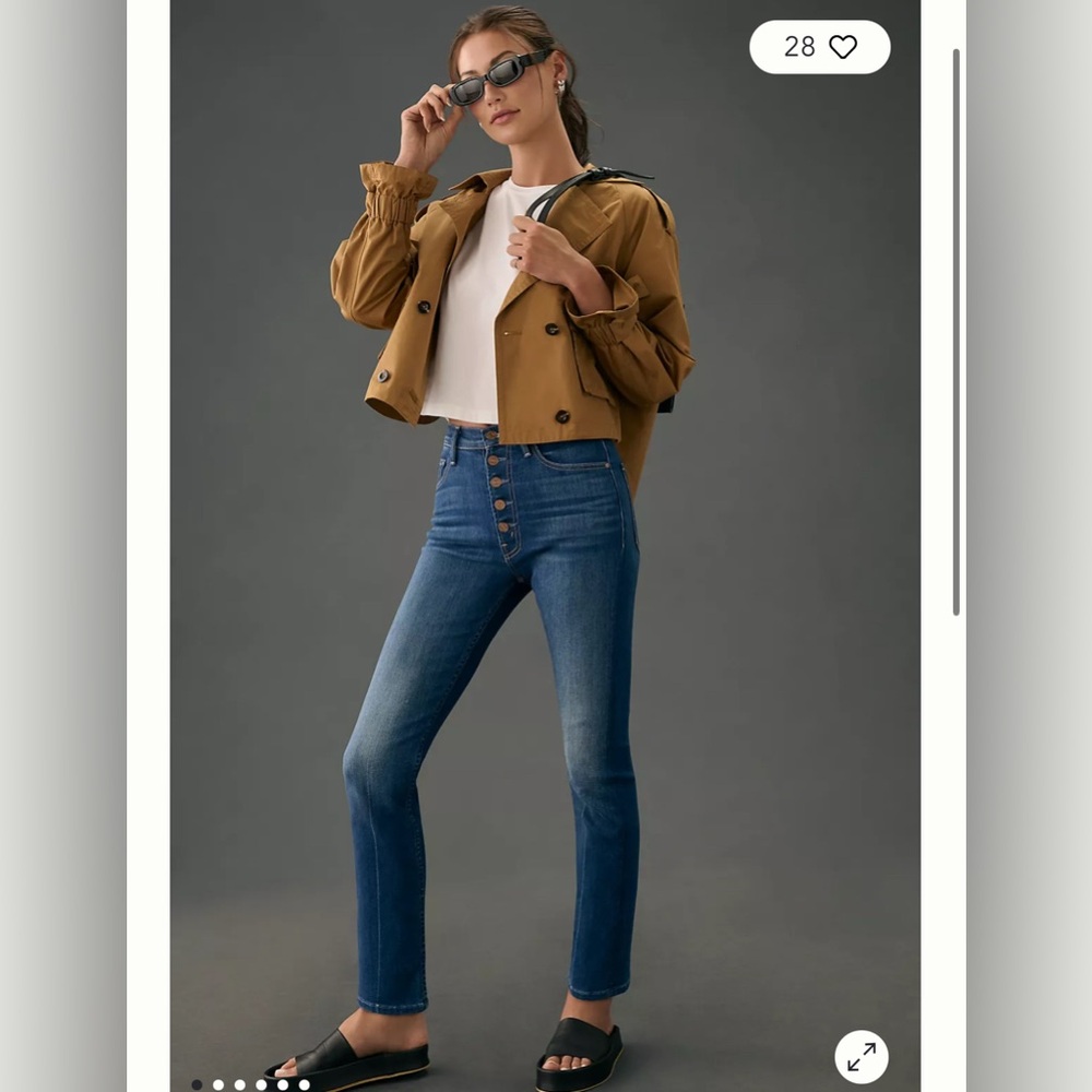 NWOT Mother The Pixie Rider Ankle in Taxi!